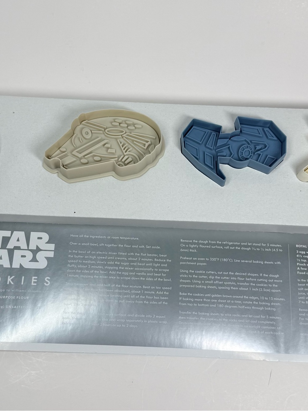 NIB Star Wars Cookie Cutters Set of 4 Williams Sonoma Xwing Death Star Falcon - Picture 4 of 9